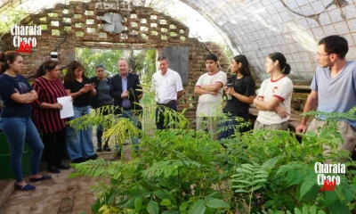 El Intendente y el presidente del IFFA entregaron plantines a la Escuela Agropecuaria de Charata