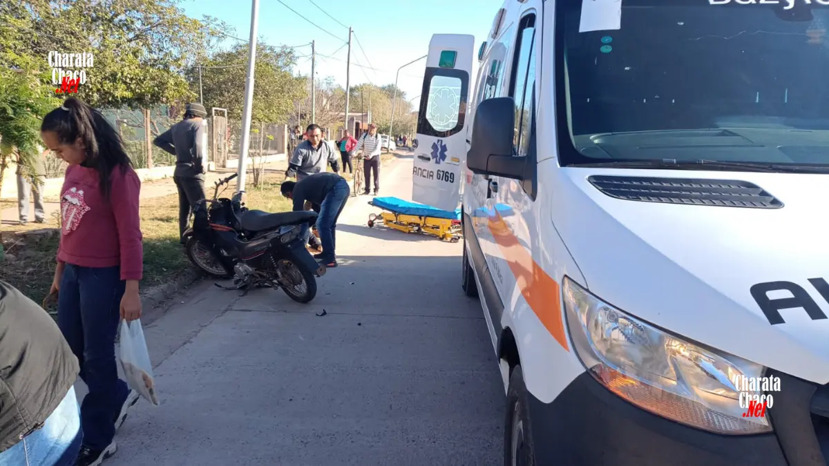 Un motociclista sufrió fracturas graves en un accidente de tránsito en Charata Un motociclista sufrió fracturas graves en un accidente de tránsito en Charata