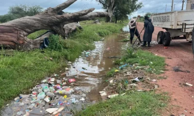 Basura en desagües Charata: reclamo municipal tras la lluvia