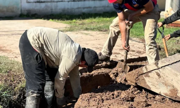 Limpieza en Charata tras el temporal de abril 2026