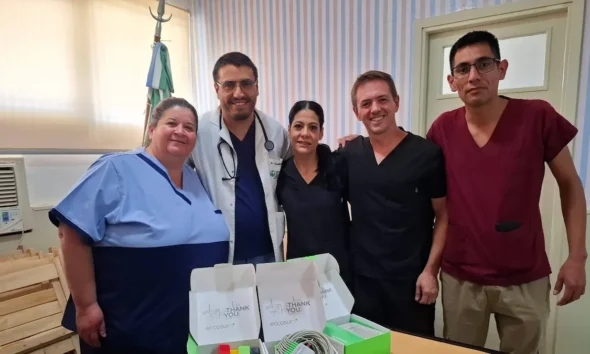 Electrocardiograma Hospital Las Breñas: donación Eccosur