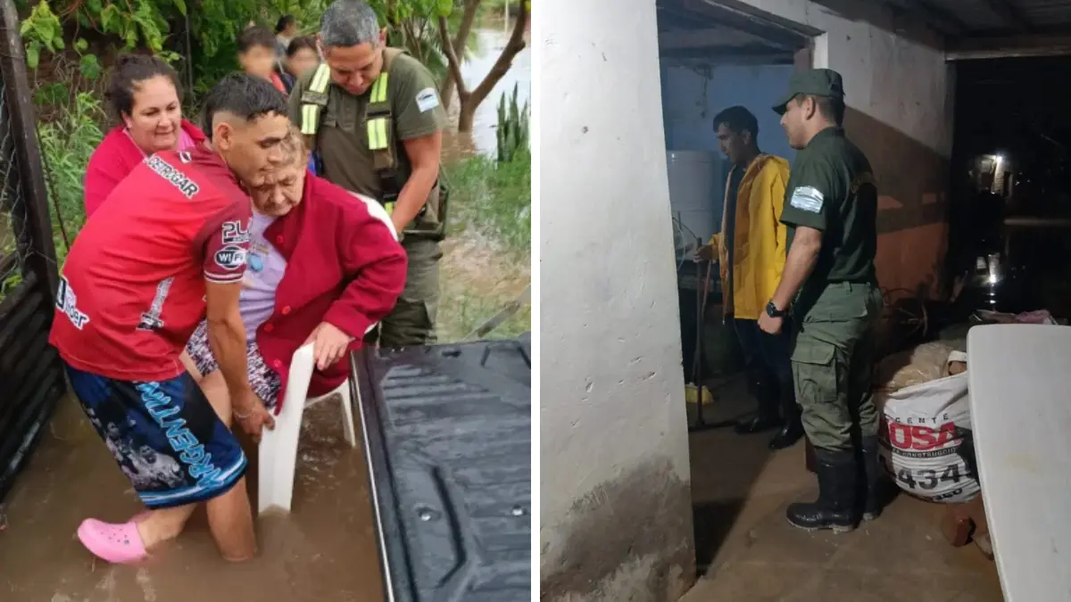 Gendarmes evacuaron Castelli: 300 personas en 3 centros