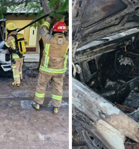 Incendio vehículo Charata: bomberos sofocaron el fuego
