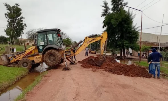 Alcantarillas desagües Charata: obras en Rodríguez Peña