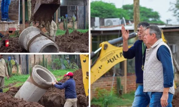 Obras Charata: alcantarillas en barrio Norte y cementerio