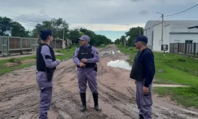 Relevamiento policial en Charadai tras las lluvias