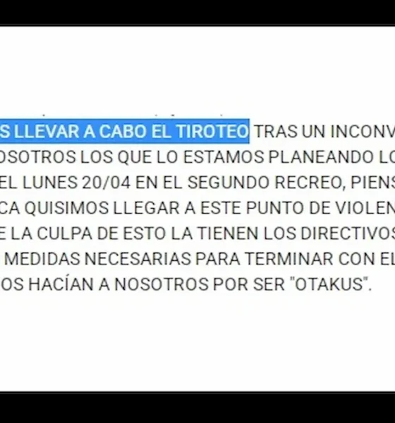 Amenaza tiroteo escuela Charata: Cibercrimen rastreó perfil