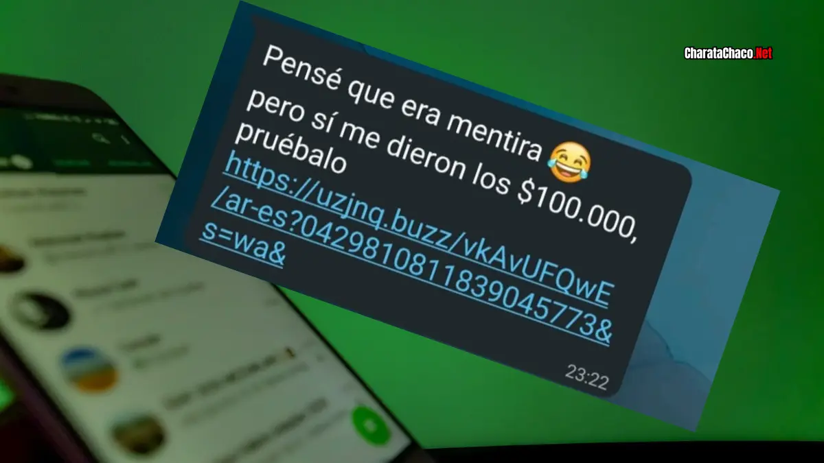 Estafa por WhatsApp en Charata: no hagas clic en el link
