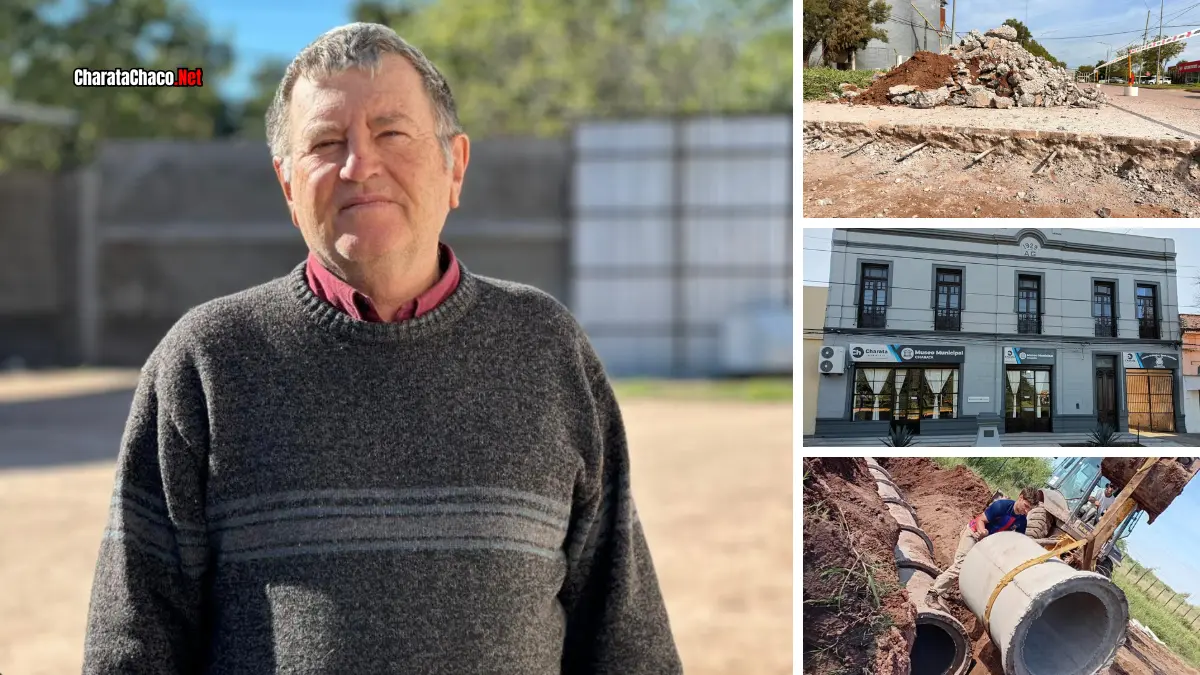 Obras municipales Charata mayo 2026: bacheo y alcantarillas