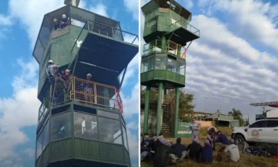 Capacitación Bomberos Charata: operaciones en altura en el autódromo