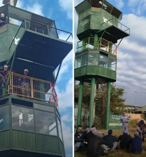 Capacitación Bomberos Charata: operaciones en altura en el autódromo