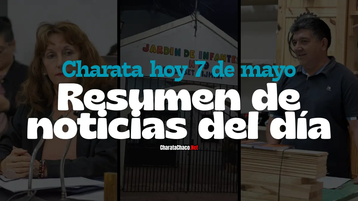 Charata hoy 7/5: talleres, alerta y protección animal