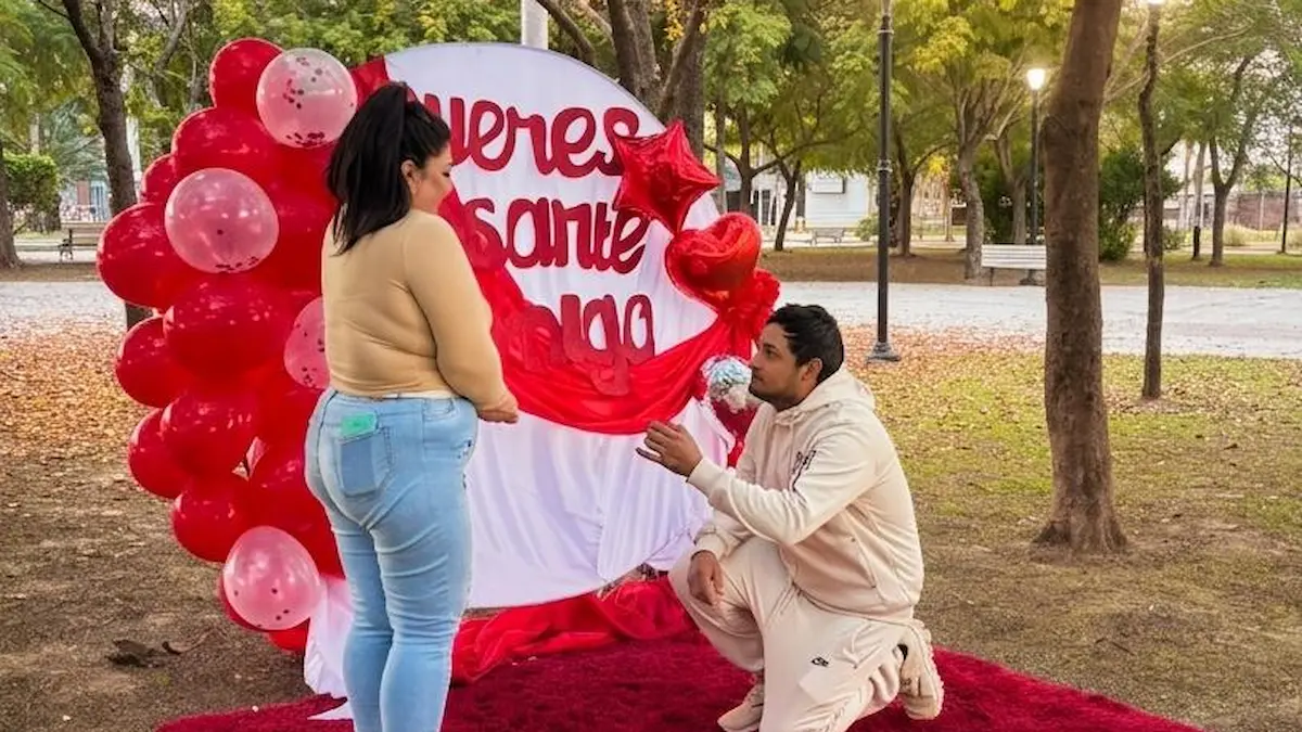 Propuesta de casamiento en Charata: la historia de Romina y Fernando