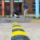 Nuevos reductores de velocidad en calle Juramento frente al Jardín N°197 en Charata