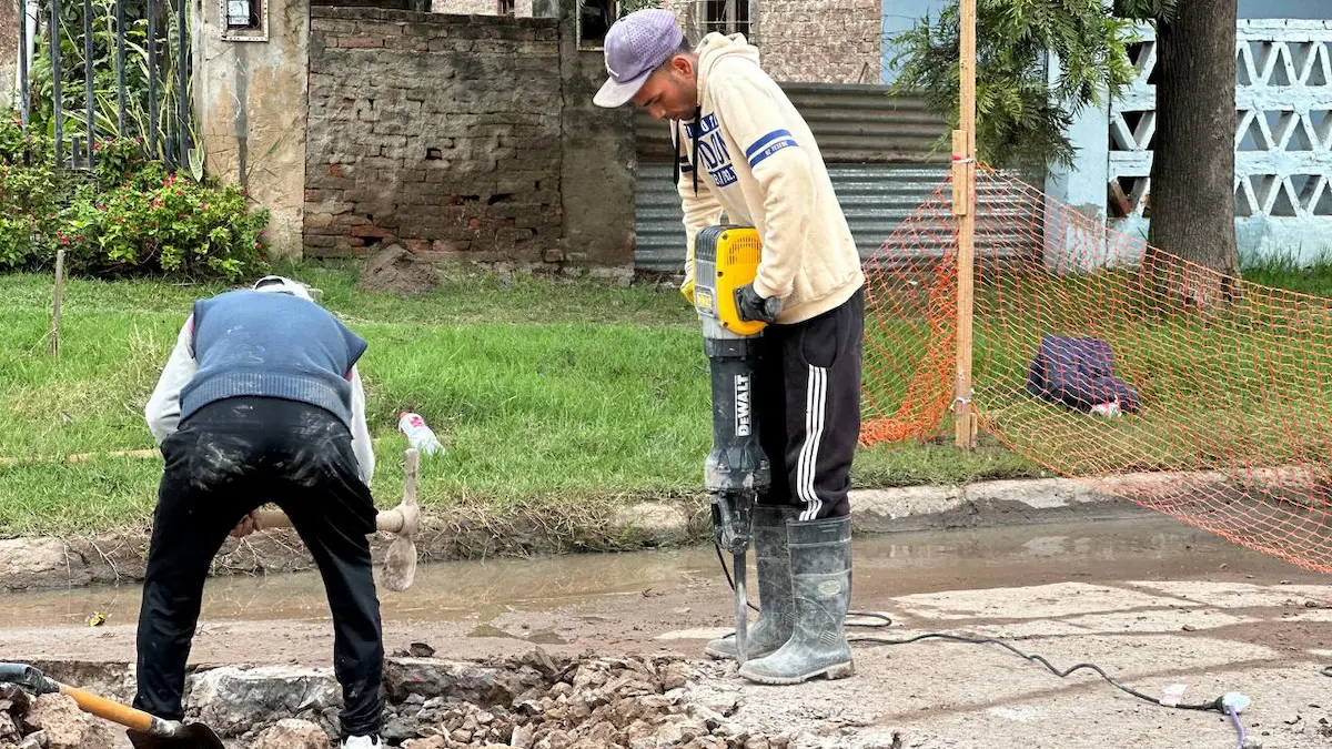 Bacheo en Charata: el municipio trabaja en distintos puntos