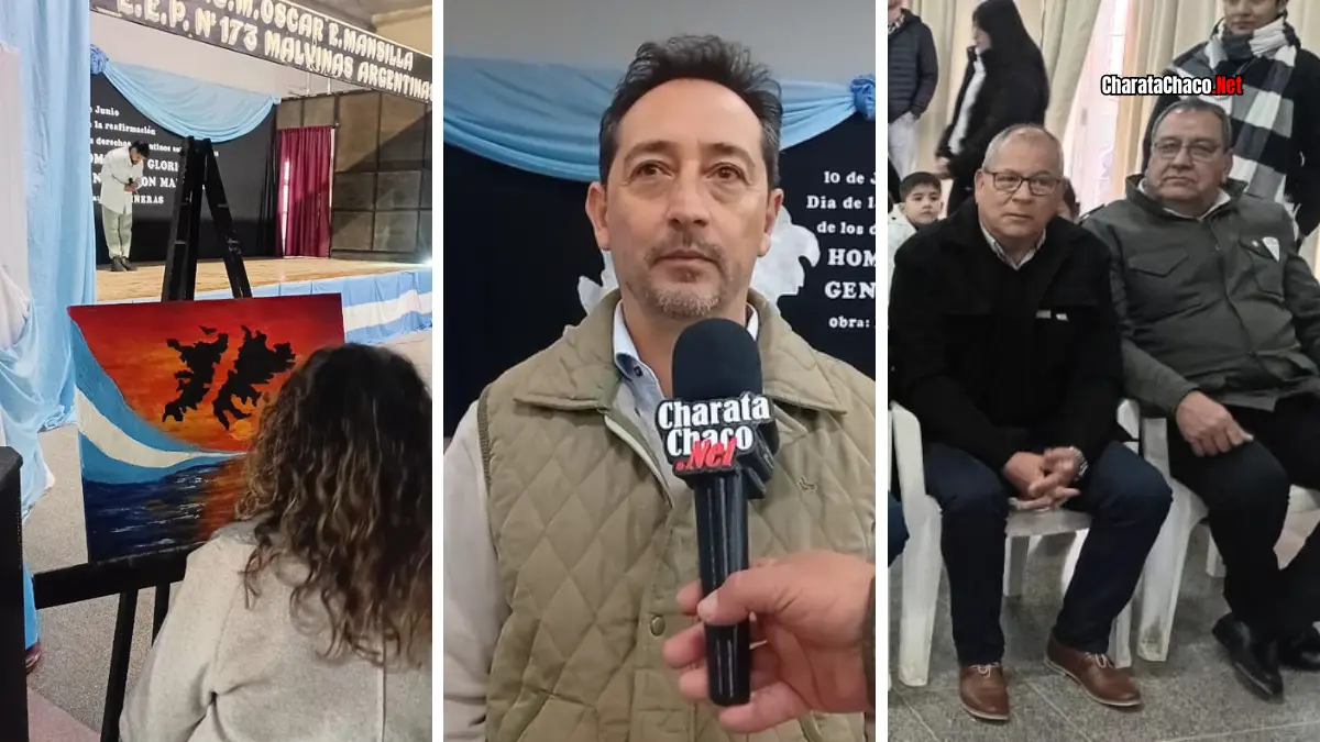 Barcala en el acto de Malvinas en Charata: "Tenemos que malvinizar, no esperar una fecha"