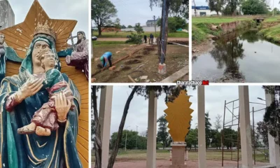 Restauración de la Virgen del acceso a Charata: Caballeros de María y el Municipio
