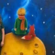 Mural El Principito en la UEGP 57 de Charata: la obra de Flavia Pellegrini