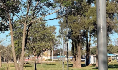 Iluminación LED en el acceso de Charata sobre Ruta 89