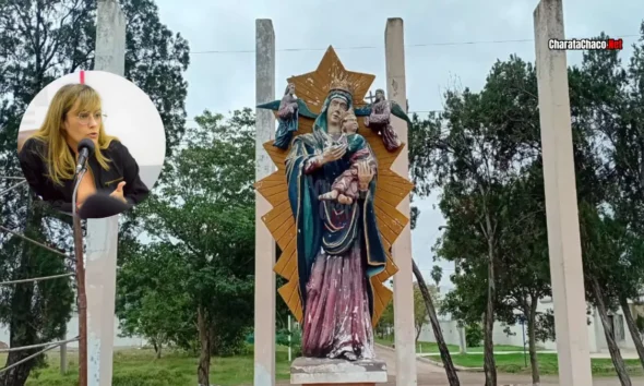 Gauna presentó proyecto para restaurar la Virgen del Perpetuo Socorro en Charata