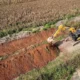 Desagües en Charata: limpieza de canales con maquinaria de Vialidad Provincial