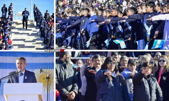Día de la Bandera 2026 en Charata: emoción y color en el Paseo del Sol