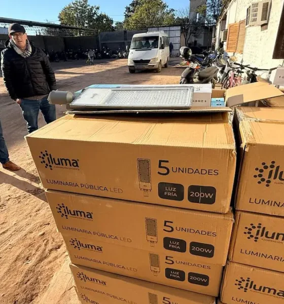 Luminarias LED en Charata: el municipio recibió 250 unidades