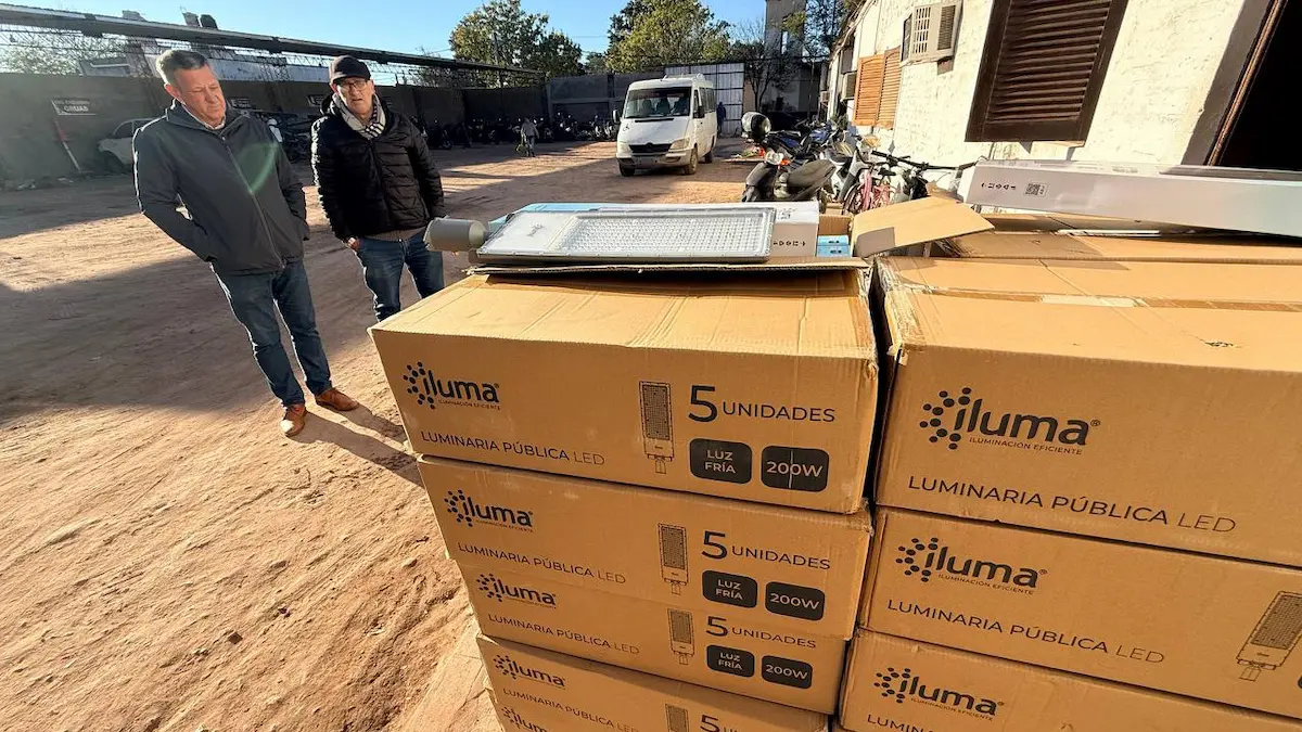 Luminarias LED en Charata: el municipio recibió 250 unidades