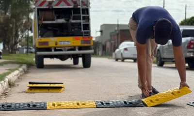 Seguridad vial en Charata: reductores de velocidad frente al Jardín N.º 74