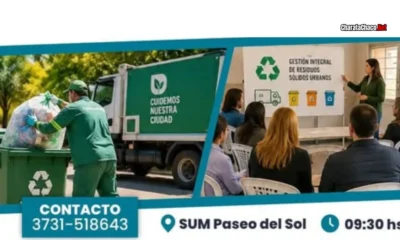 Taller gestión de residuos en Charata: convocan a docentes el 10 de junio