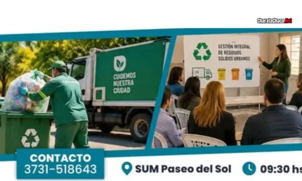Taller gestión de residuos en Charata: convocan a docentes el 10 de junio