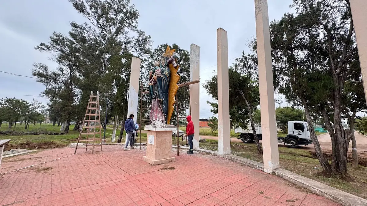 Charata: comenzaron las refacciones en el predio de la Virgen del Perpetuo Socorro