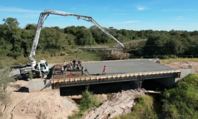 Pavimentación de la Ruta Provincial 30: llegó al puente