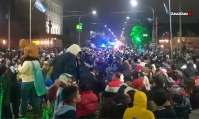 Así celebró Charata en el acceso a la ciudad por Avenida Güemes