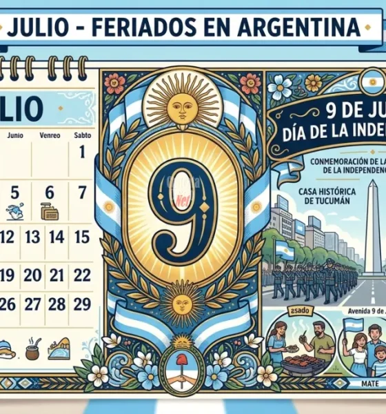 Feriados julio 2026 en el Chaco: fin de semana largo y vacaciones de invierno
