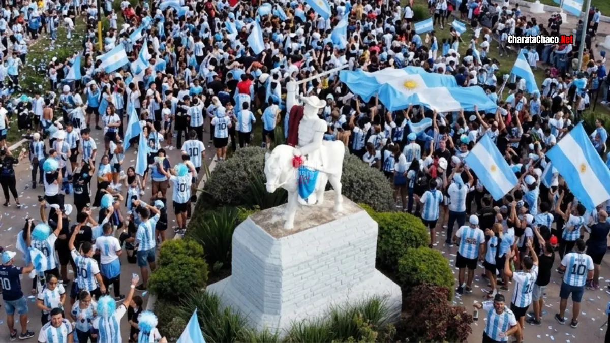 Festejos en Charata por Argentina: la remontada ante Egipto