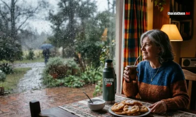 Torta frita y mate en Charata: la postal de cada lluvia