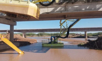 Sameep dragado en Puerto Lavalle por la bajante del Bermejo