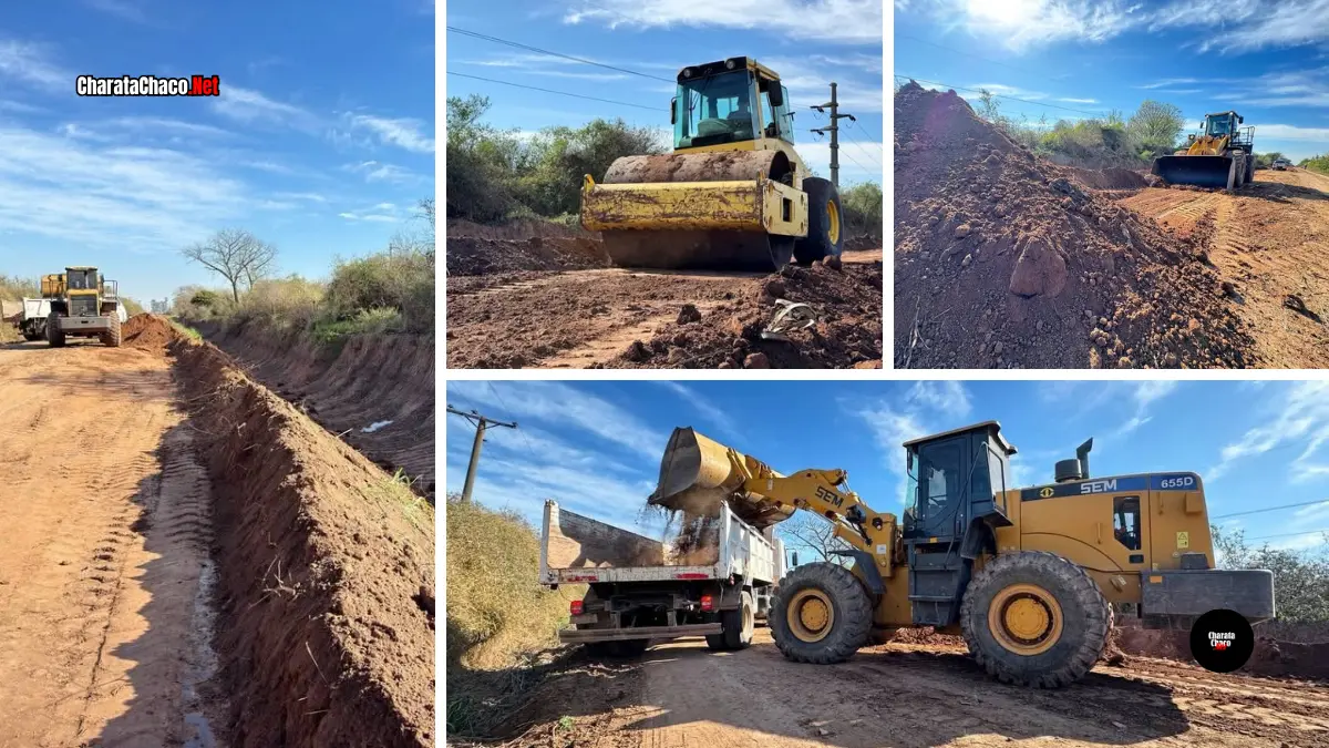 Charata avanza con obras en el barrio El Fisco