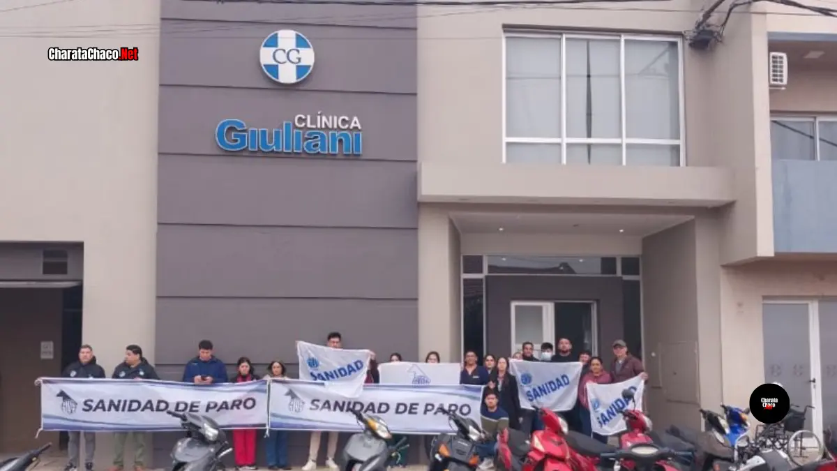 Paro en la Clínica Giuliani de Charata por salarios