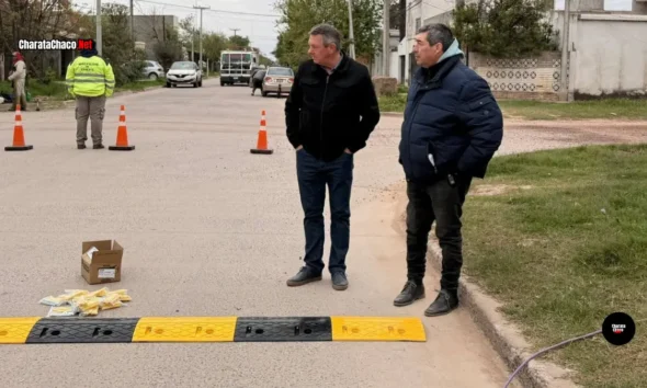 Charata instaló reductores de velocidad en Juramento y Lavalle
