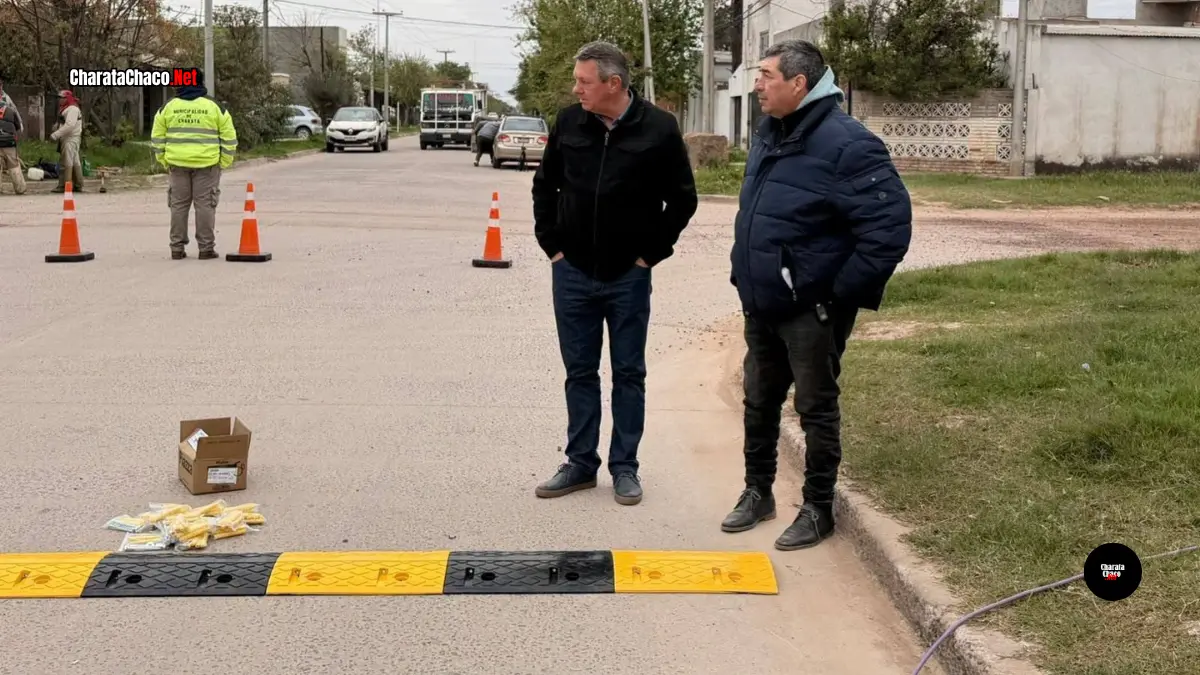 Charata instaló reductores de velocidad en Juramento y Lavalle