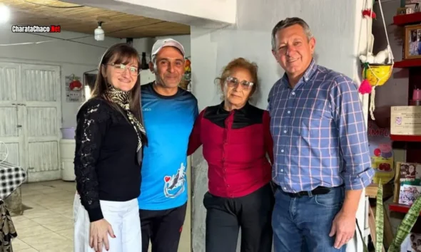 Rach y Schneider visitaron a "Agitando Pañuelos" en Charata