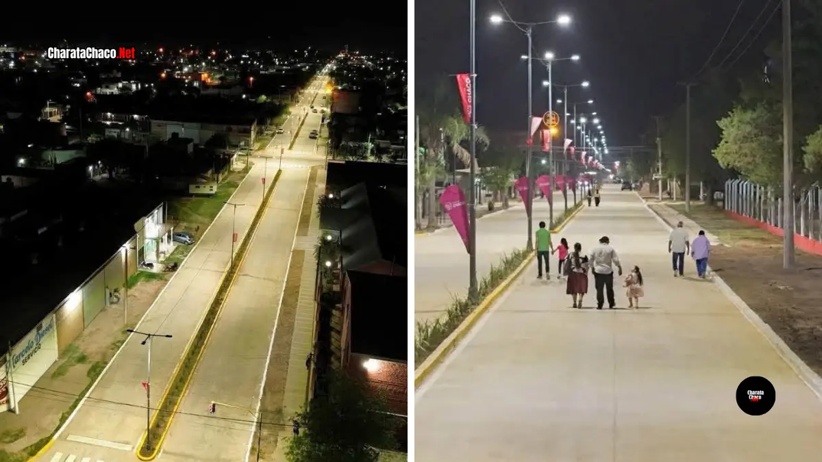 Charata inauguró la pavimentación de la Avenida Caseros