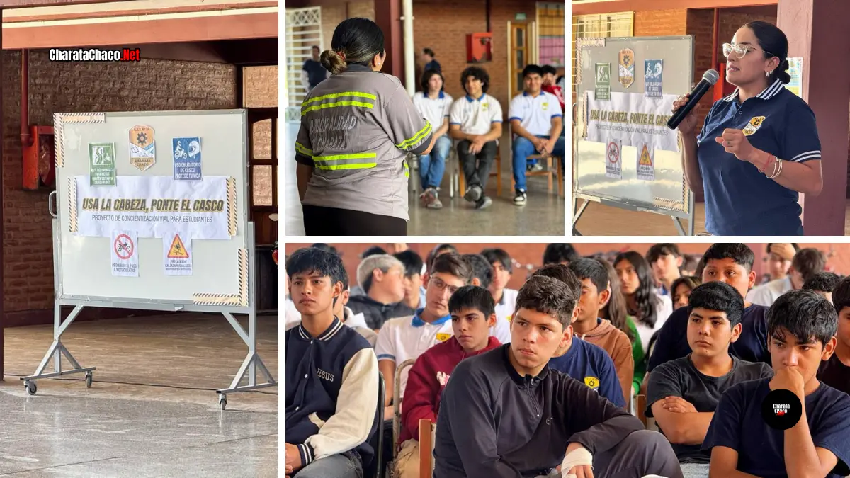 Charata lleva educación vial a la Escuela Técnica N° 29