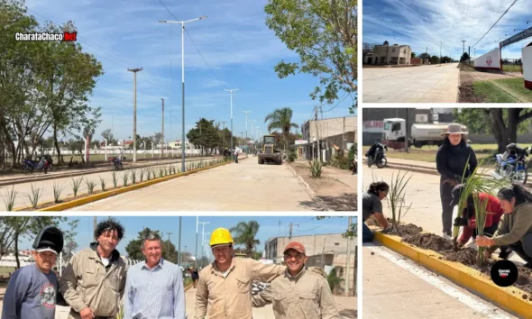 Charata inaugura la pavimentación de Avenida Caseros