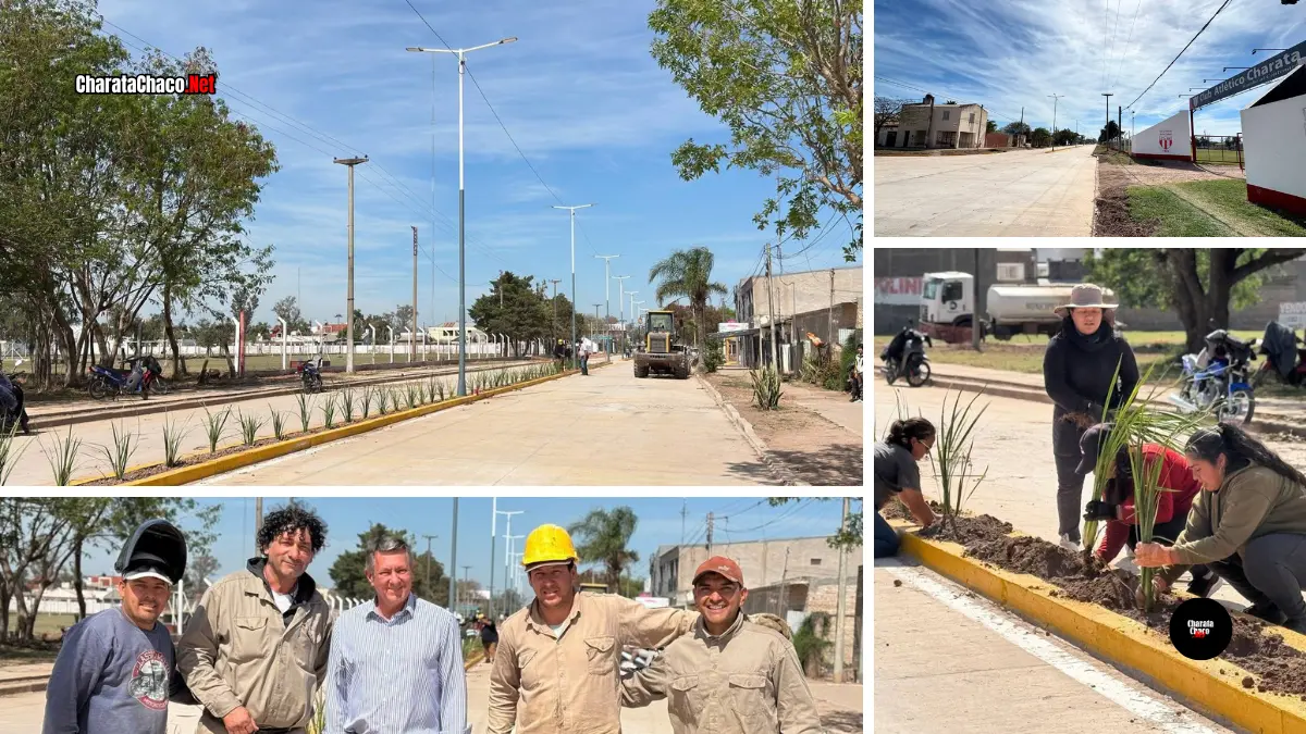 Charata inaugura la pavimentación de Avenida Caseros