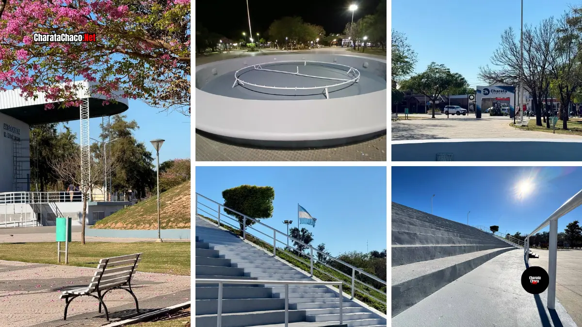 Charata renovó el Paseo del Sol y el Anfiteatro Miguel Tejedor