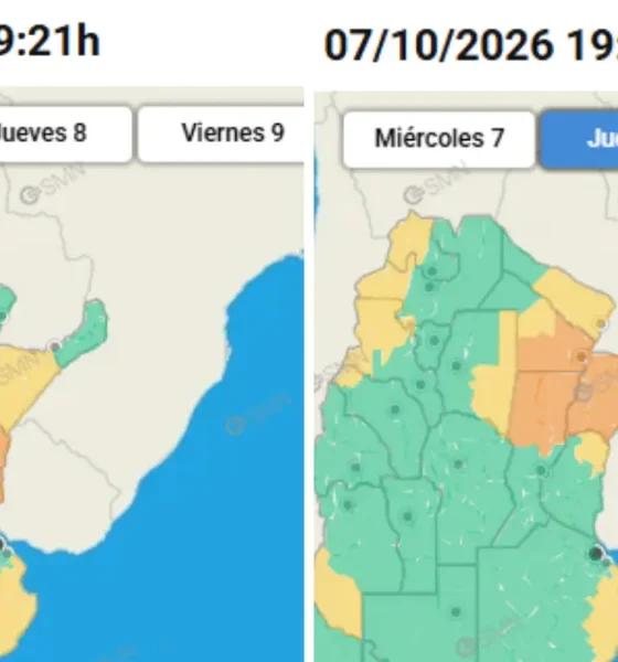 Alerta naranja en Chaco: tormentas para este jueves 8