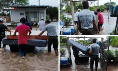 Bomberos asistieron a familias por la crecida del Paraná